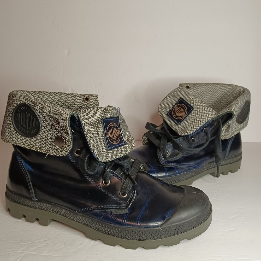 Palladium Dark Midnight Blue Black and Gray Ankle Boots